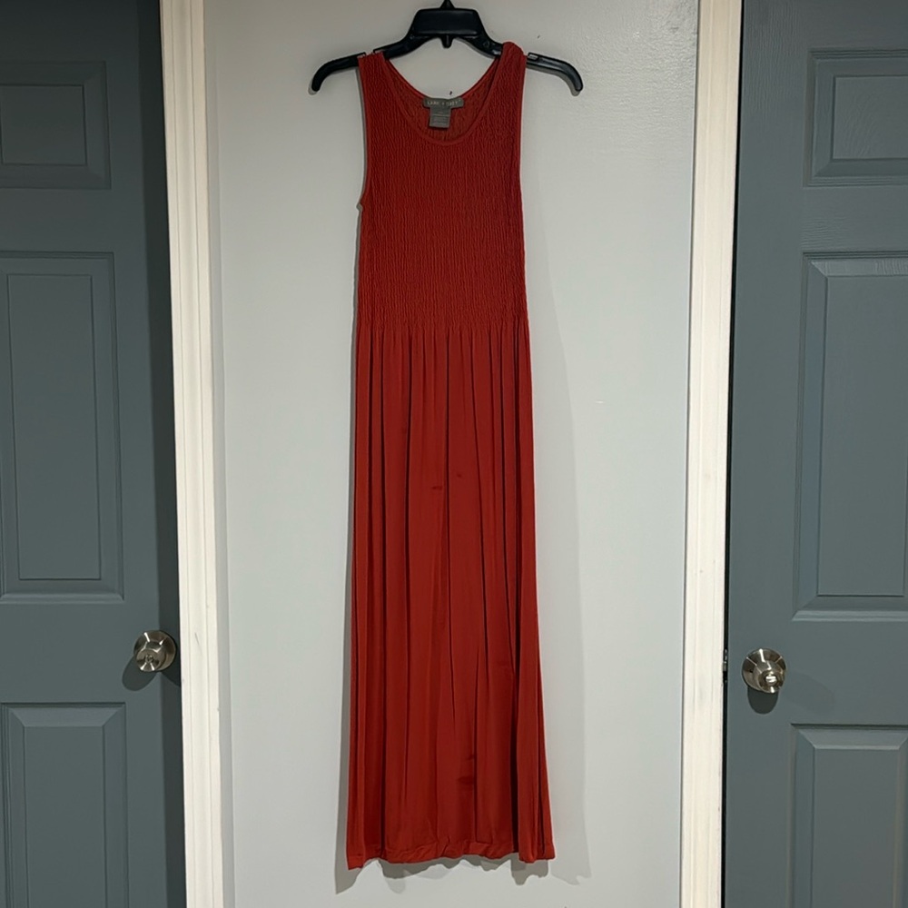 EUC Orange Summer Maxi  Dress